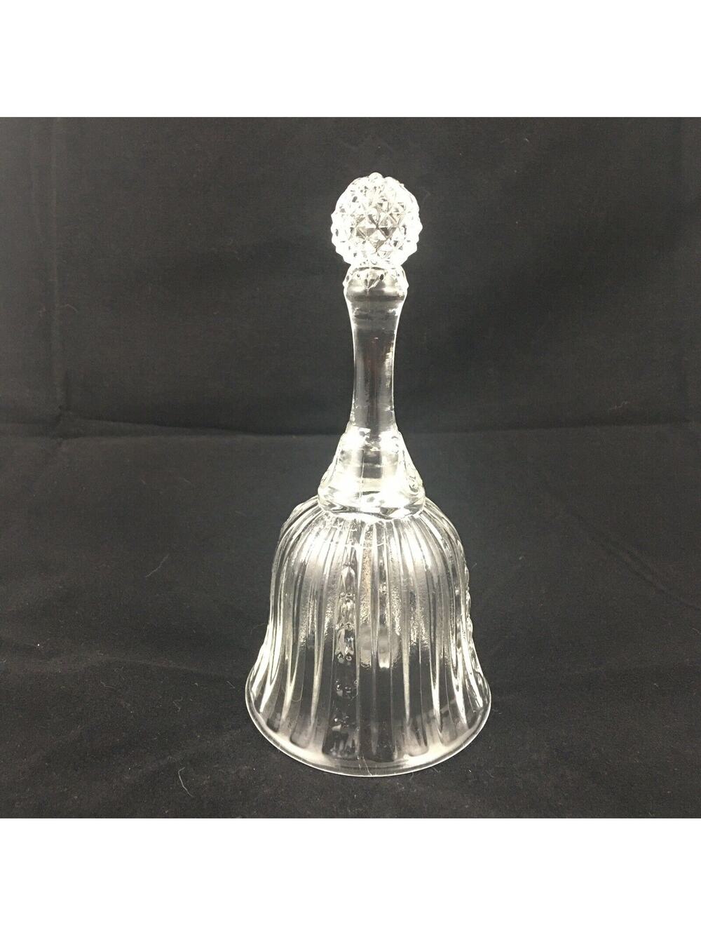 Fenton Antique Vintage Glass Bell Fabrege Pineapple Clear